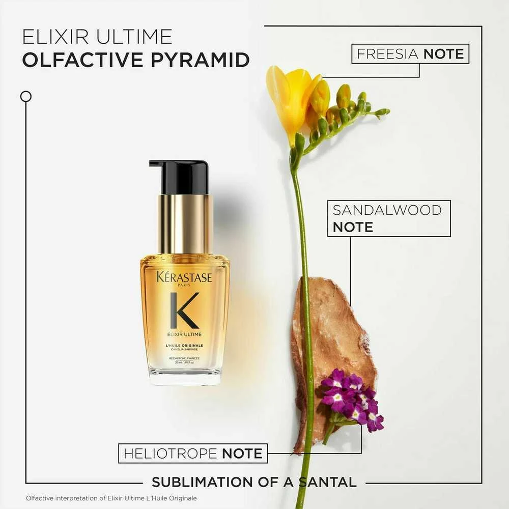 Kerastase Eliksyras Ultime L'Huile Original daugiafunkcis aliejus visų tipų plaukams, 30 ml