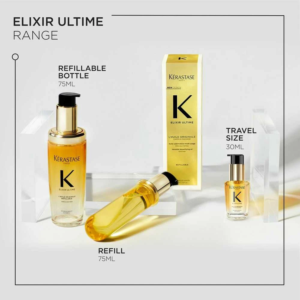 Kerastase Eliksyras Ultime L'Huile Original daugiafunkcis aliejus visų tipų plaukams, 30 ml