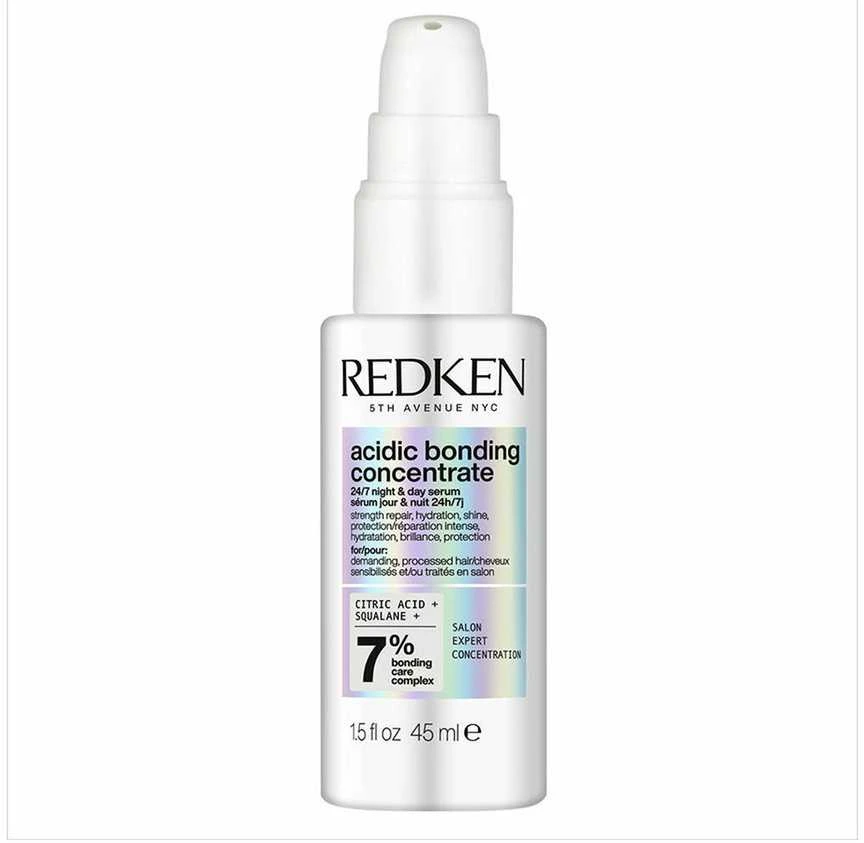 Redken Intensive dieninis ir naktinis serumas pažeistiems plaukams atstatyti Acidic Bonding Concentrate (24/7 Night & Day Serum), 45 ml
