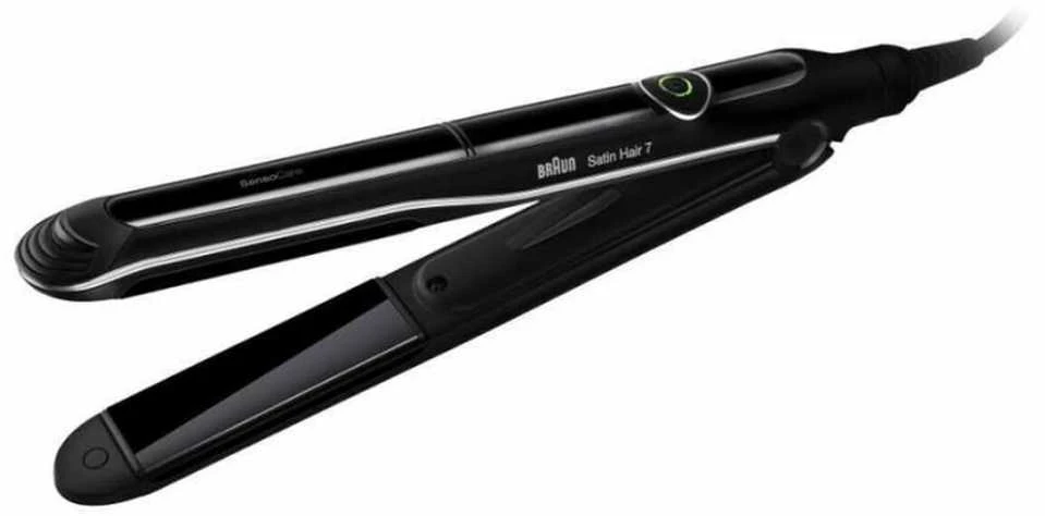 Braun | Satin-Hair 7 SensoCare ST780 | Garantija 24 mėn. | Ceramic heating system | Temperature (min) 120 °C | Temperature (max) 200 °C | Juodas