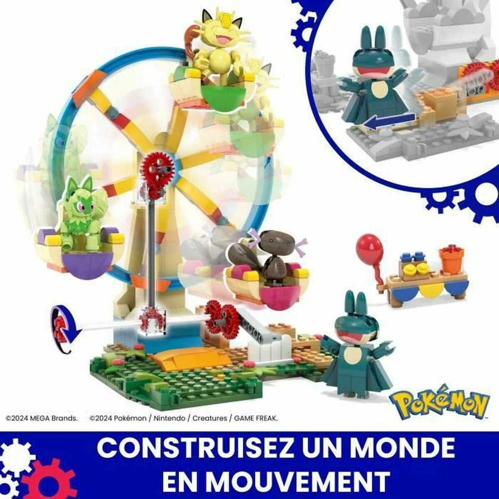 Mattel MEGA - Pokémon konstruktoriaus rinkinys Ferris ratas su figūrėlėmis - 393 detalės (HXF80)