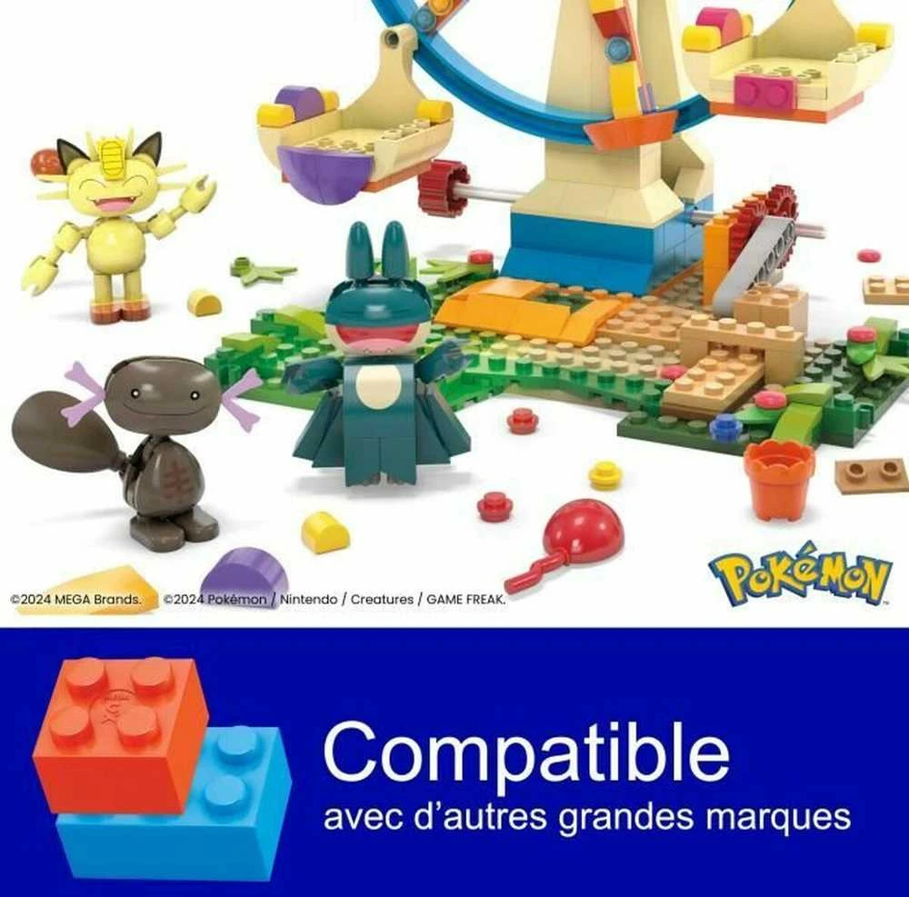 Mattel MEGA - Pokémon konstruktoriaus rinkinys Ferris ratas su figūrėlėmis - 393 detalės (HXF80)