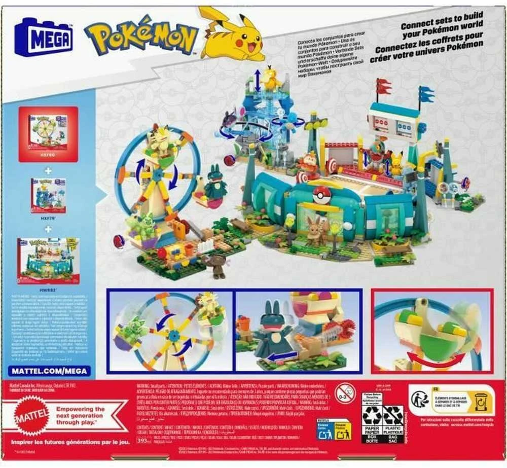Mattel MEGA - Pokémon konstruktoriaus rinkinys Ferris ratas su figūrėlėmis - 393 detalės (HXF80)