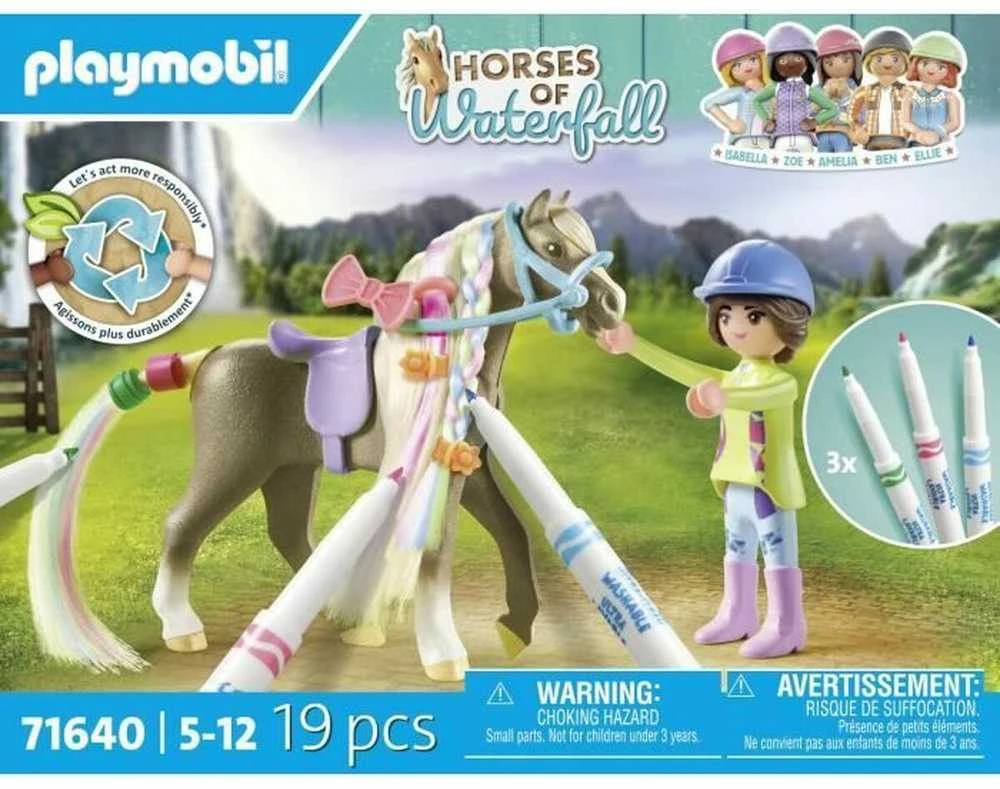 „Playmobil“ krioklio žirgai, 71640, kūrybinis rinkinys su žirgu ir žymekliais