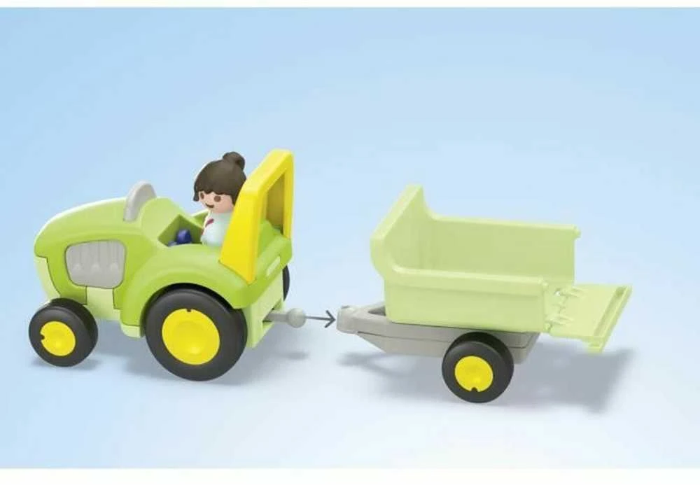 Figūrėlė Playmobil Rinkinys su figurkami Junior 71656 Nuotykiai ūkyje su traktoriumi, priekaba ir gyvūnais
