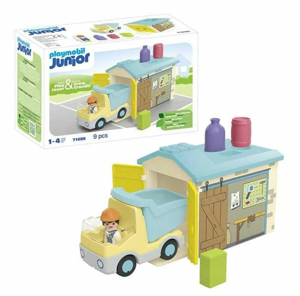 Playmobil - Junior Truck su garažu su rūšiavimo funkcija 71686