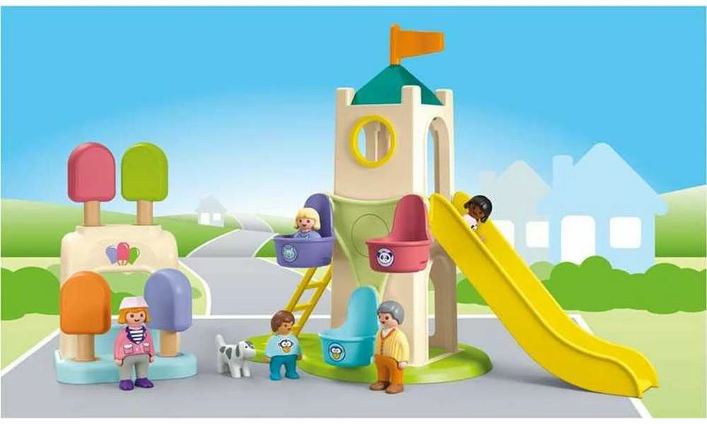 Playmobil Rinkinys su figurkami Junior 71703 Muzikinis centras przygód i budka su lodami Playmobil