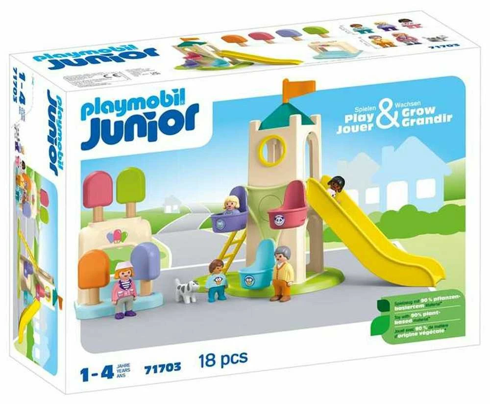 Playmobil Rinkinys su figurkami Junior 71703 Muzikinis centras przygód i budka su lodami Playmobil