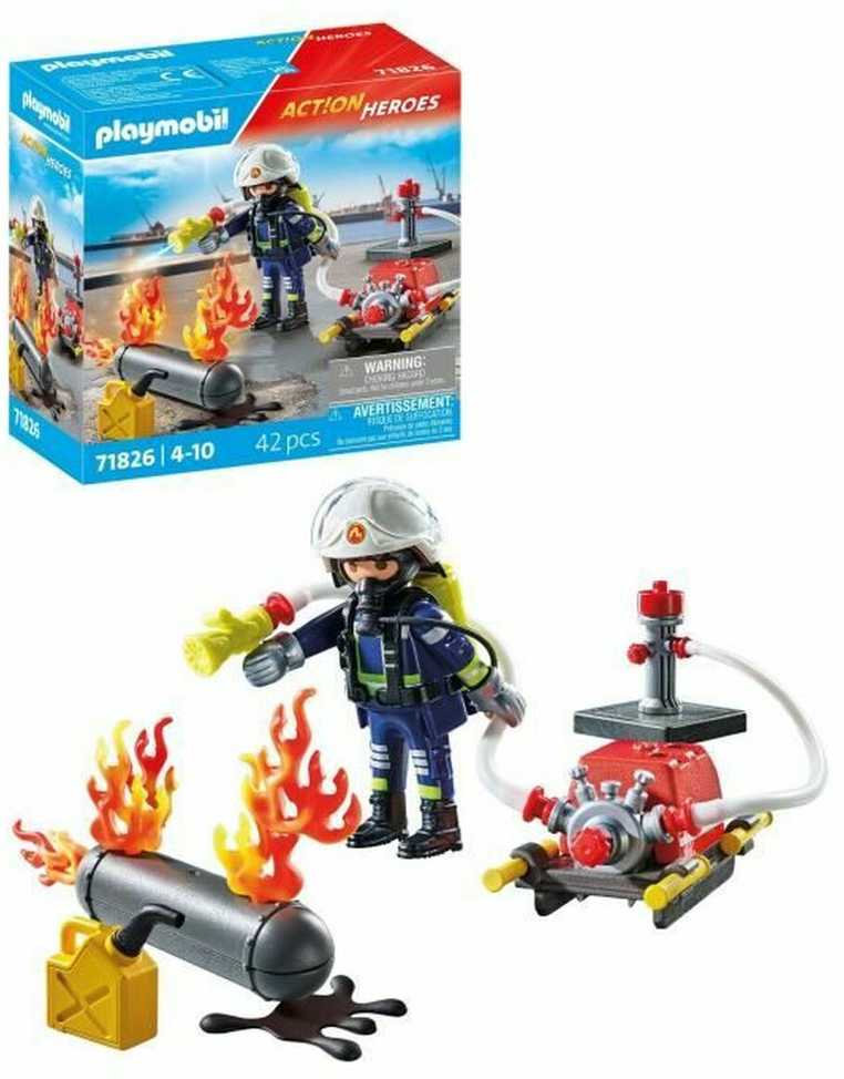 „Playmobil Action Heroes“ 71826 Ugniagesys su vandens pompa