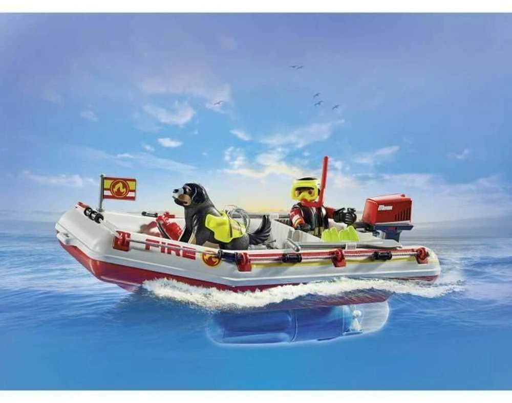 PLAYMOBIL ACTION HEROES Ugniagesių laivas su vandens motociklu 71464