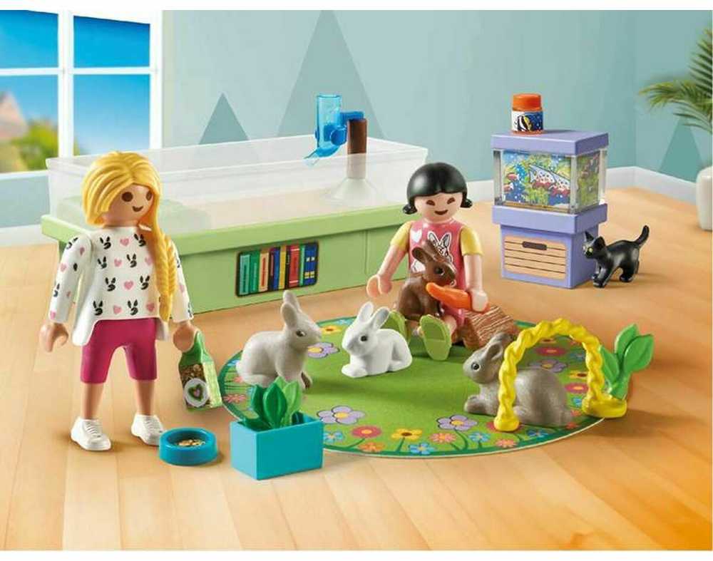 Playmobil Medinės kaladėlės mergaitėms su kiškučiais