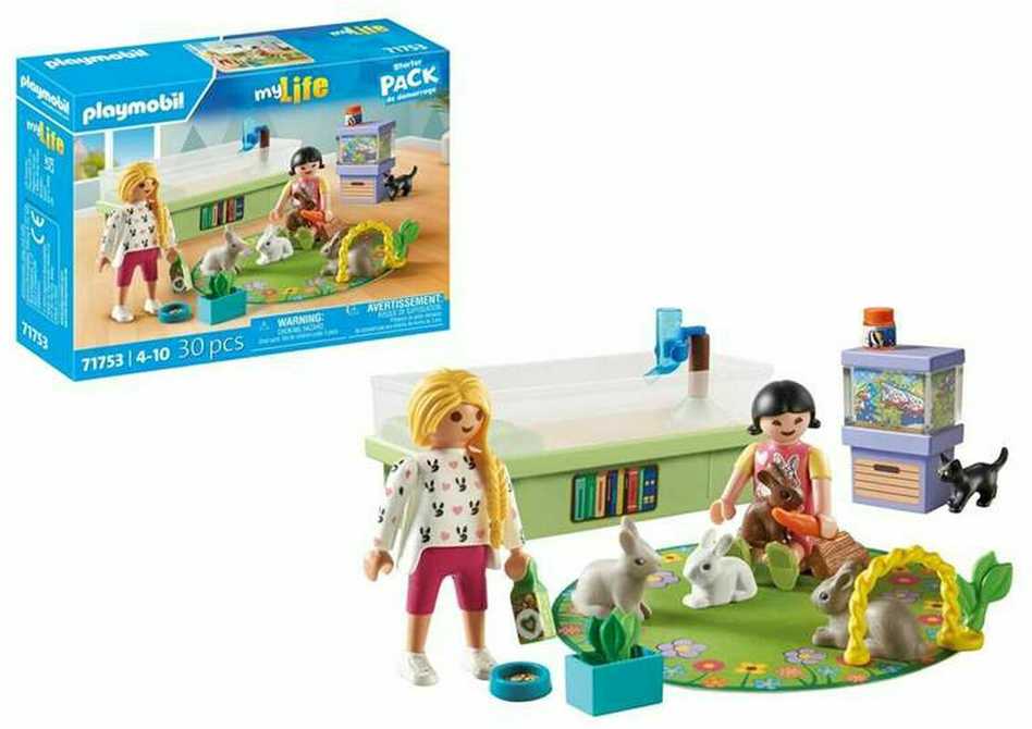 Playmobil Medinės kaladėlės mergaitėms su kiškučiais
