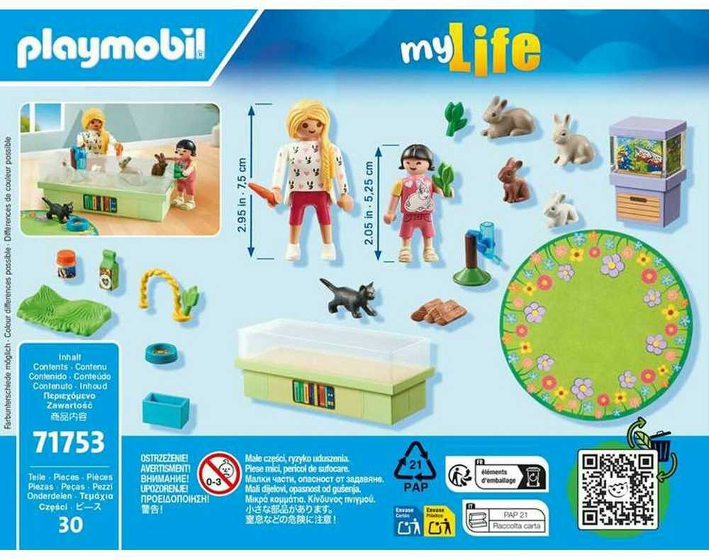 Playmobil Medinės kaladėlės mergaitėms su kiškučiais