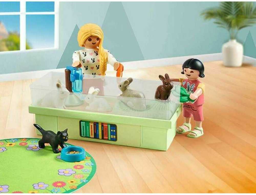 Playmobil Medinės kaladėlės mergaitėms su kiškučiais