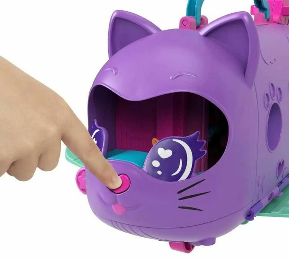 Mattel POLLY POCKET katinėlio lėktuvo žaidimų rinkinys (HWP19)