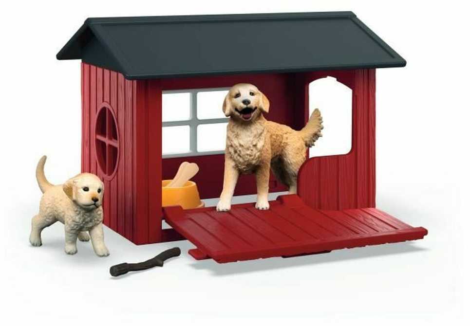 SCHLEICH FARM WORLD Šunų būda su auksaspalviais retriveriais