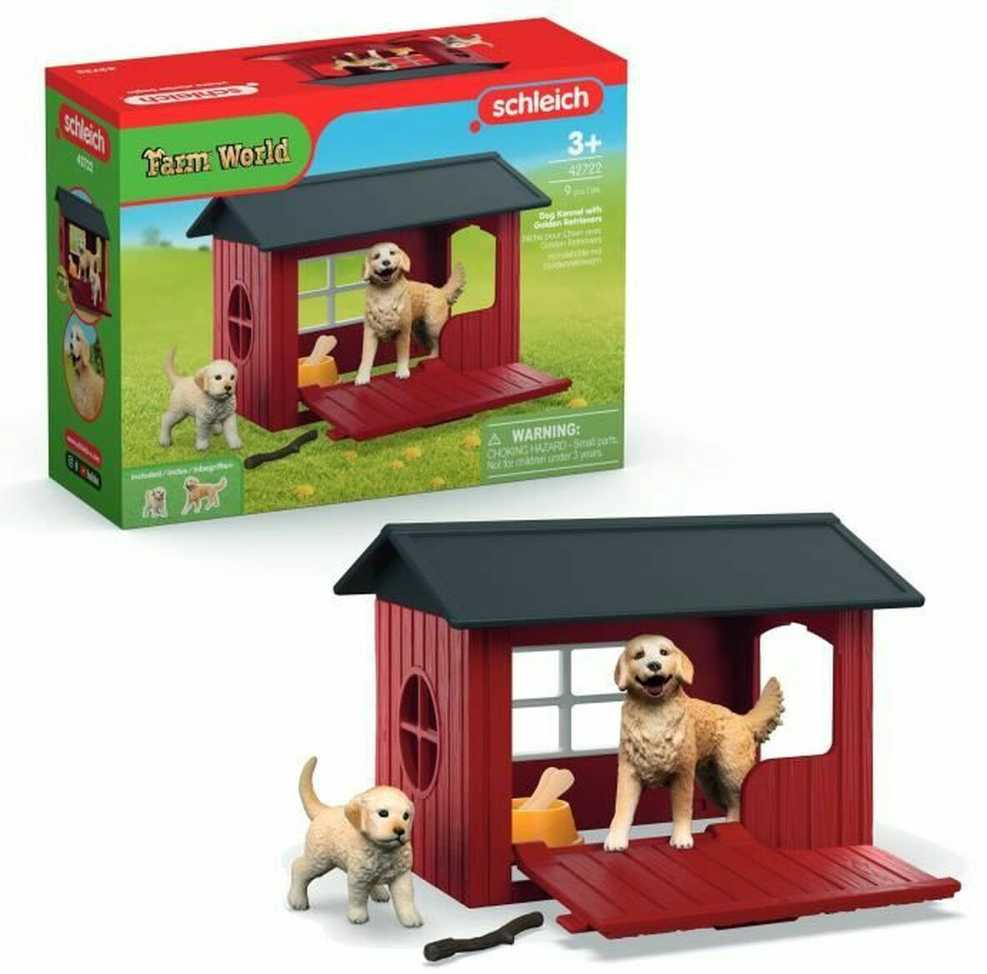 SCHLEICH FARM WORLD Šunų būda su auksaspalviais retriveriais