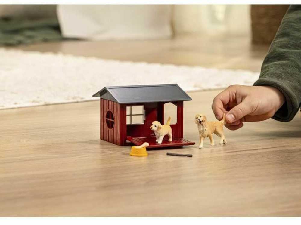 SCHLEICH FARM WORLD Šunų būda su auksaspalviais retriveriais