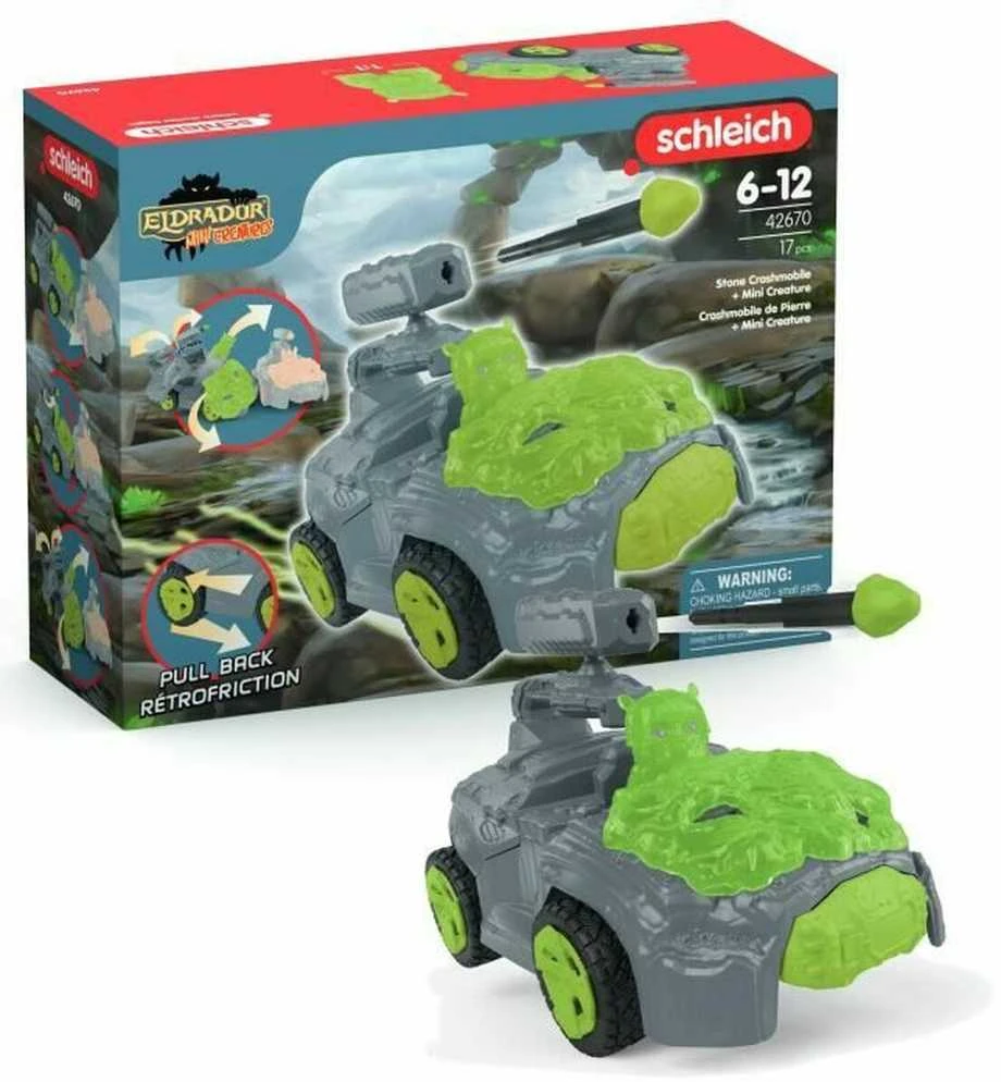 Schleich Žaislinis kovinis transporto priemonės modelis CrashMobile su Ministworkiu