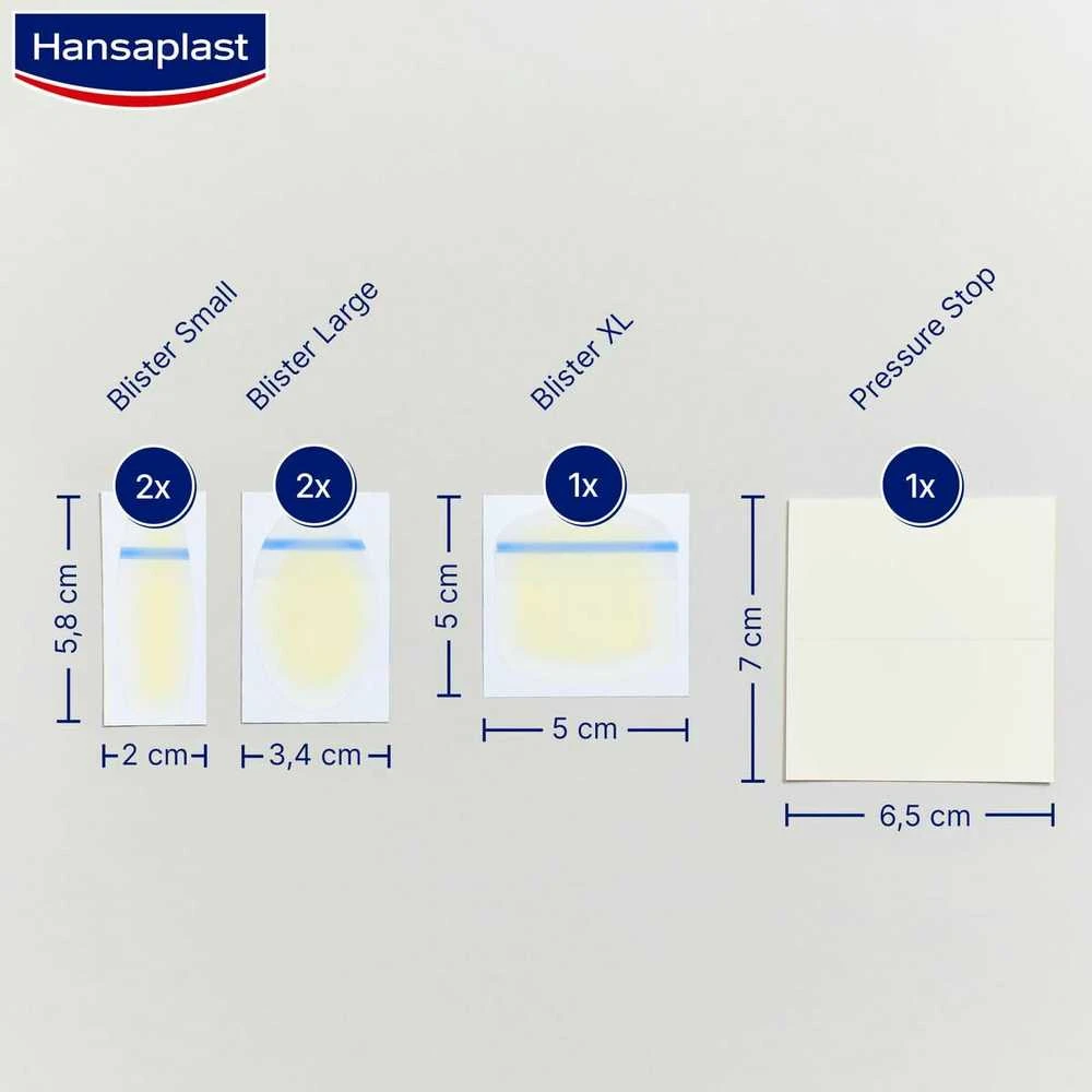 "Hansaplast Foot Expert" hidrokoloidinių ampulių tvarsčių pakuotė