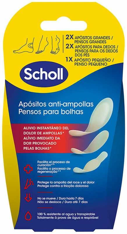 Scholl Anti-Blister Dressings Blister pleistrai nuo nutrynimo 5 vnt