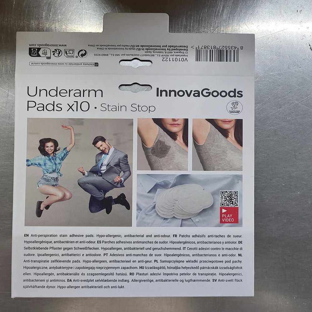 Pleistras sulaikantis prakaitą pažastims Stain Stop InnovaGoods