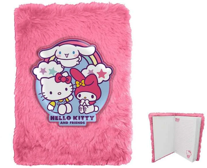Kids Euroswan - Akcesoria licencyjne Kids Euroswan - Priedai licencyjne Pliušinių blokelių užrašų knygelė A5 formatu | Hello Kitty