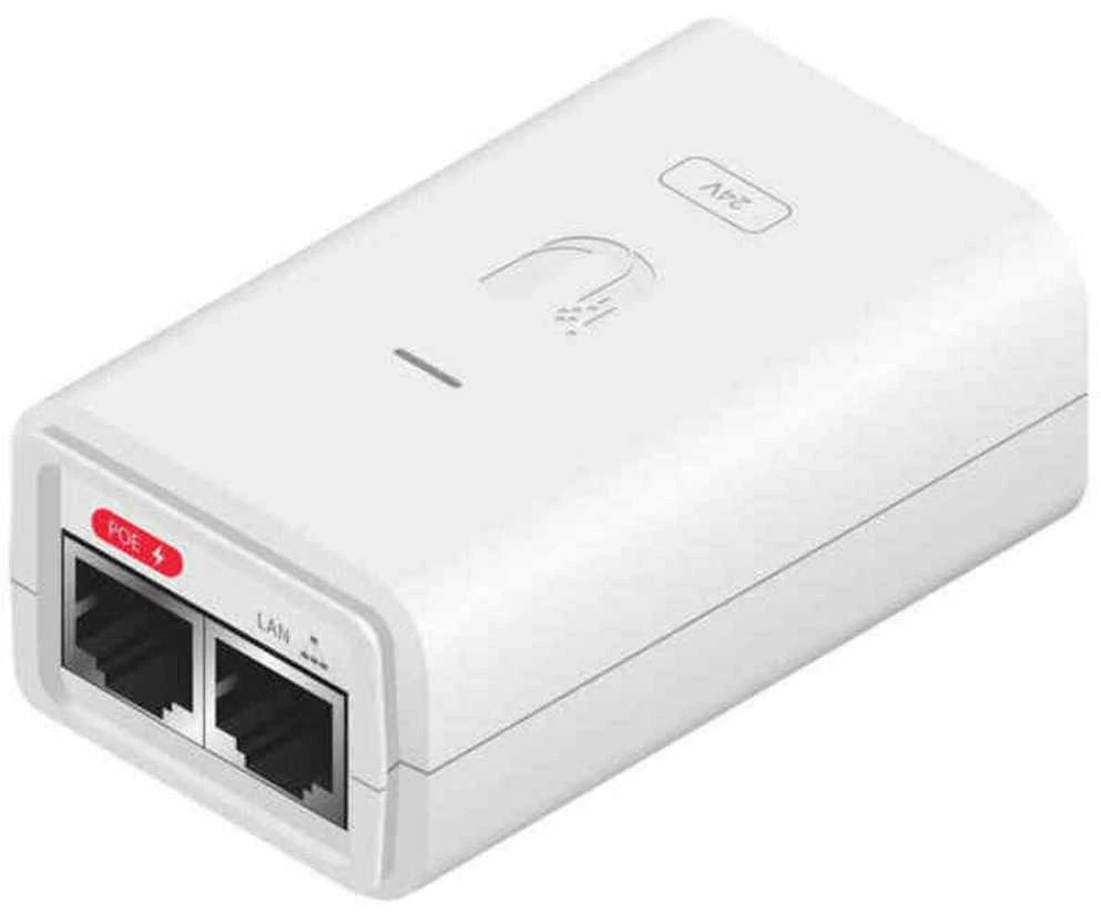 Ubiquiti PoE-Injektor 24V, 7W, Gigabit - baltas