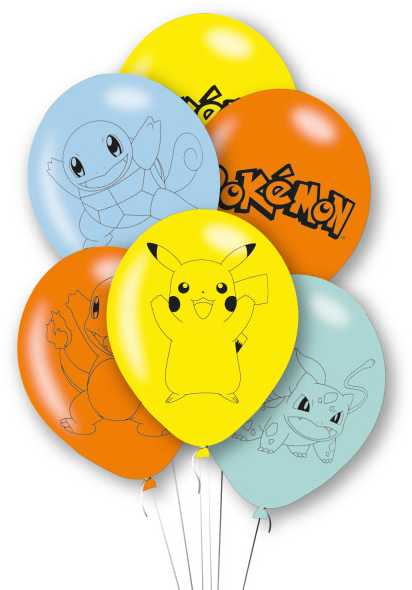 Amscan Pokemon latex balloons 27,5cm 6pcs.
