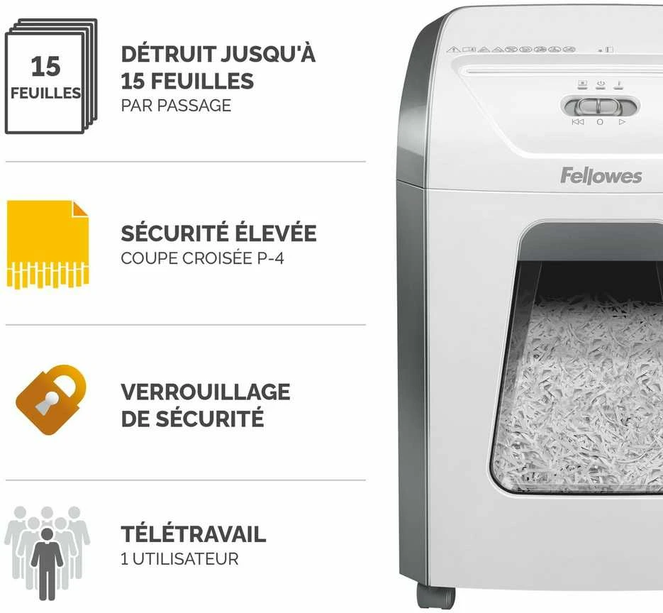 Fellowes Powershred 15C P-4 smulkintuvas