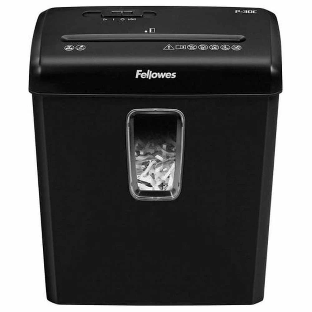 Fellowes Kryžminio pjovimo P-30C popieriaus smulkintuvas, kreditinių kortelių smulkintuvas, tradicinis