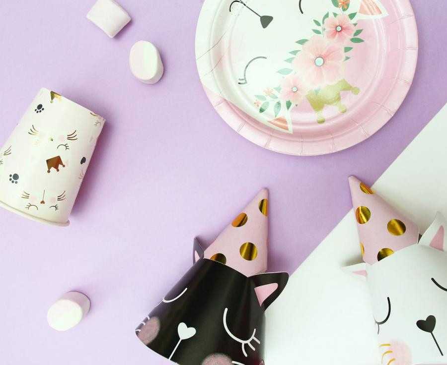 GoDan Popierinės lėkštės Katės 18cm 6 vnt