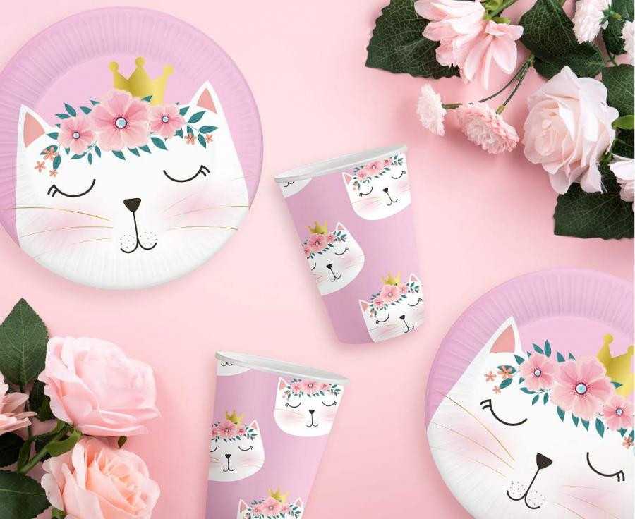 GoDan Popierinės lėkštės Katės 18cm 6 vnt