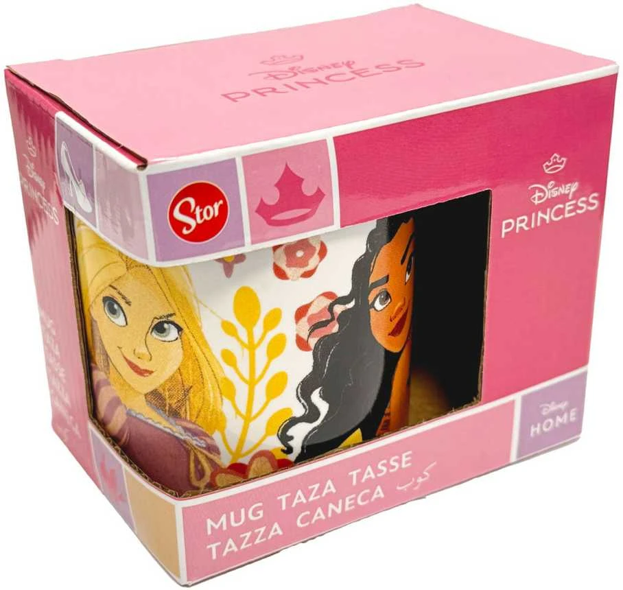 Stor „Disney Princess Heart Pattern“ porcelianinis puodelis, 235 ml (8 uncijos), dovanų dėžutėje