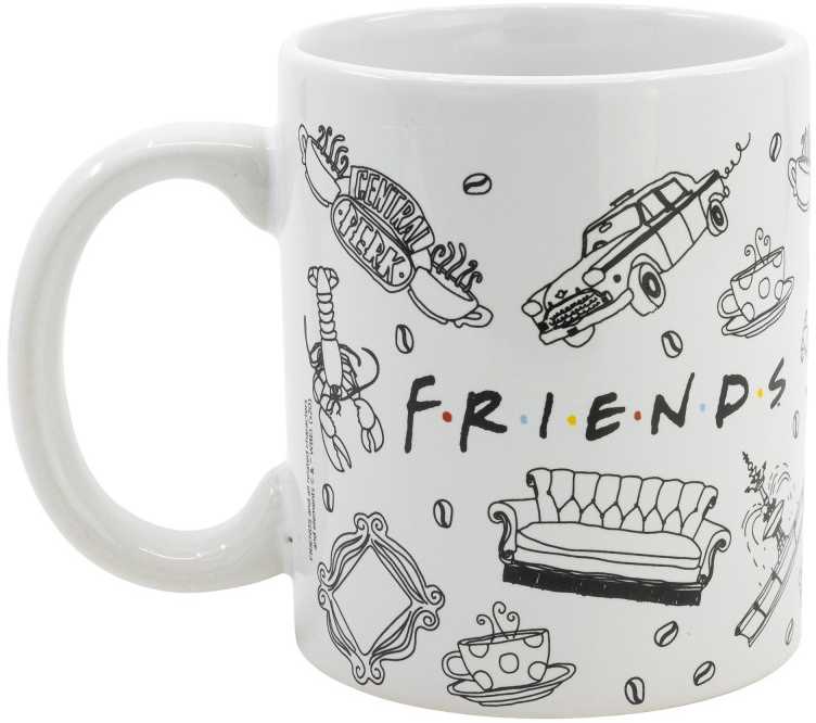 Porcelianinis puodelis „Friends NYC“, 325 ml, dovanų dėžutėje