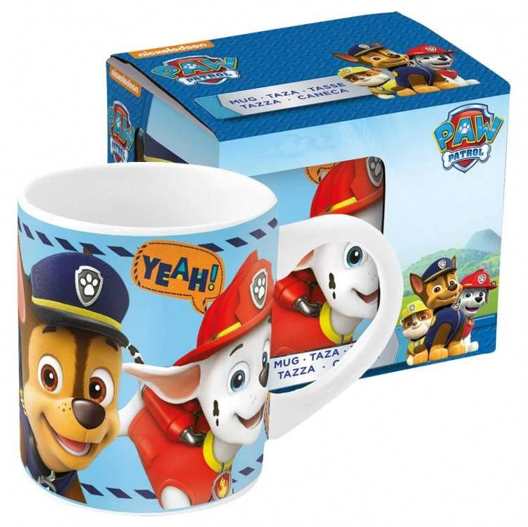 Porcelianinis puodelis „Paw Patrol Boy Icons“ 235 ml (8 uncijos) dovanų dėžutėje