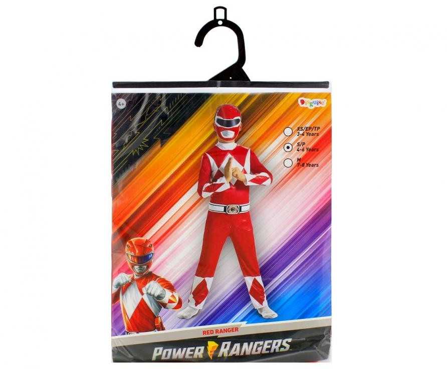 „Power Rangers“ raudonas kostiumas 4-6 metams