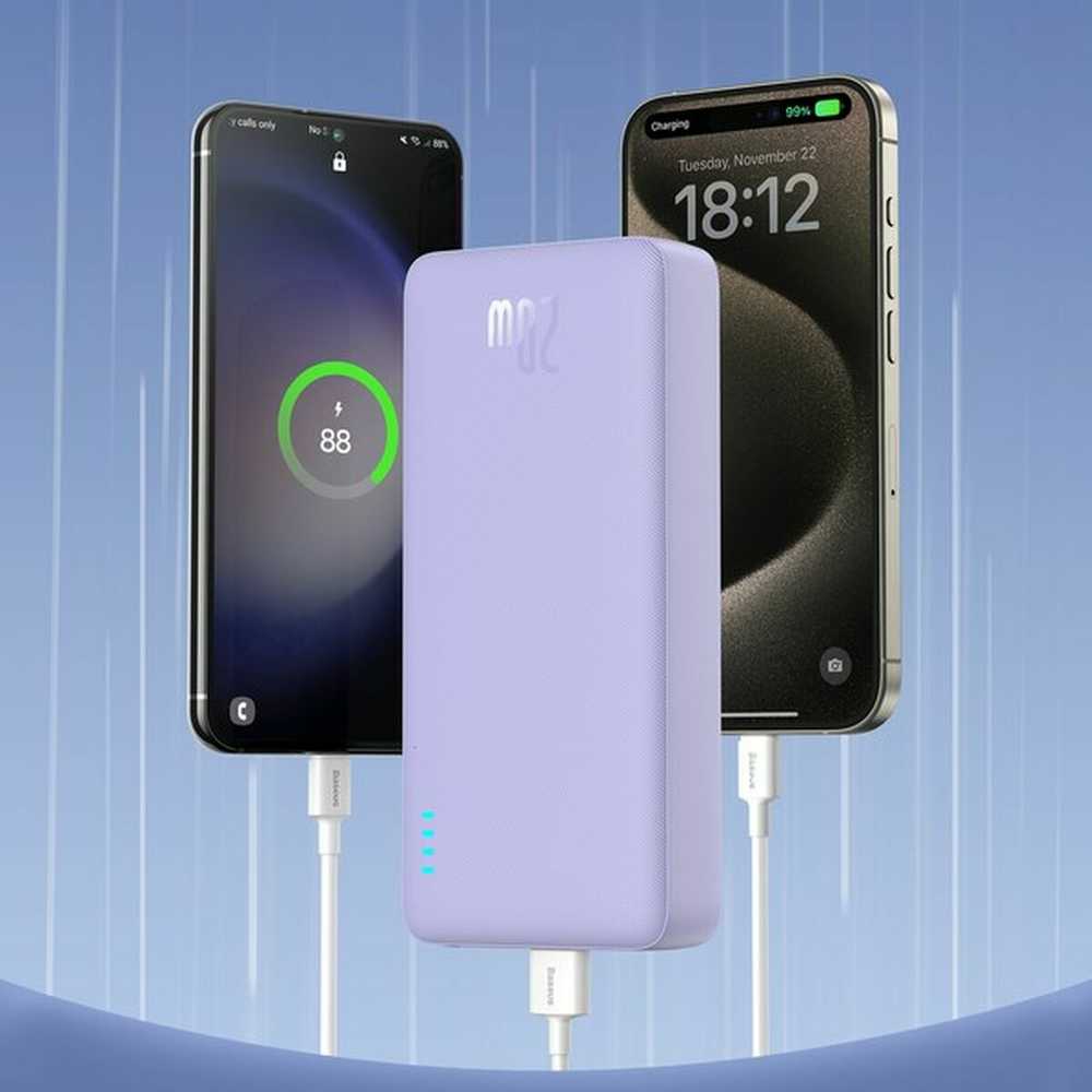 Baseus Airpow 20000mAh 20W maitinimo blokas (violetinė)