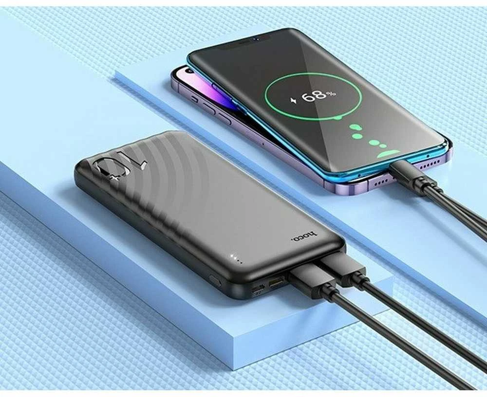HOCO powerbank 10000 mAh 2A J123 juodas