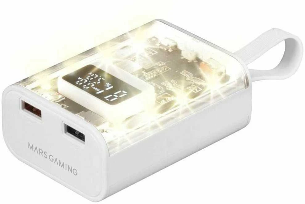 „Mars Gaming MPK10KW“ išorinė baterija, 10000 mAh / QC3.0 ir PD3.0