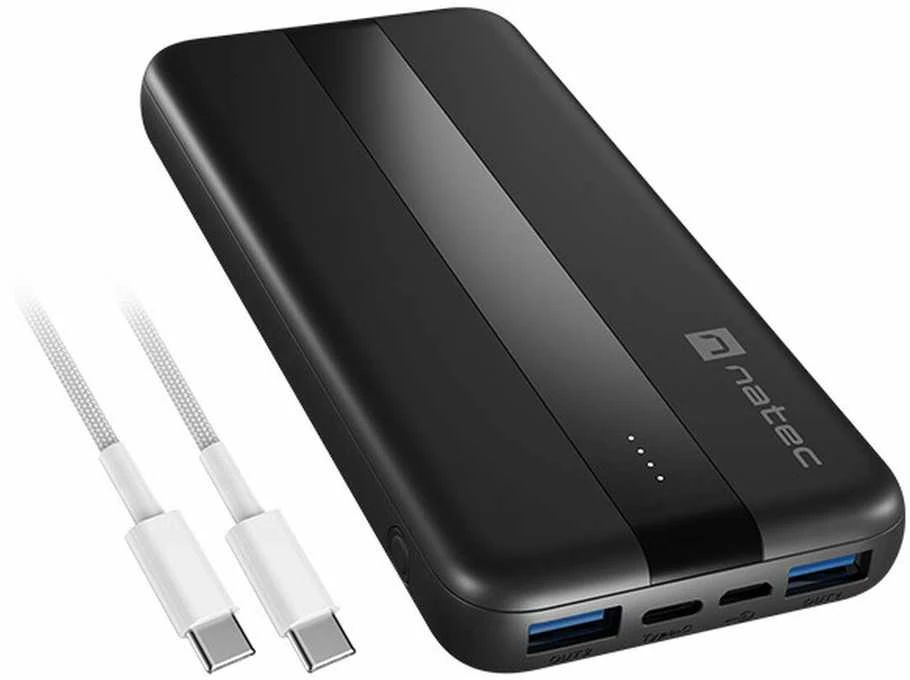 NATEC TREVI SLIM Q V2 ličio polimerų (LiPo) 10000 mAh Juodas
