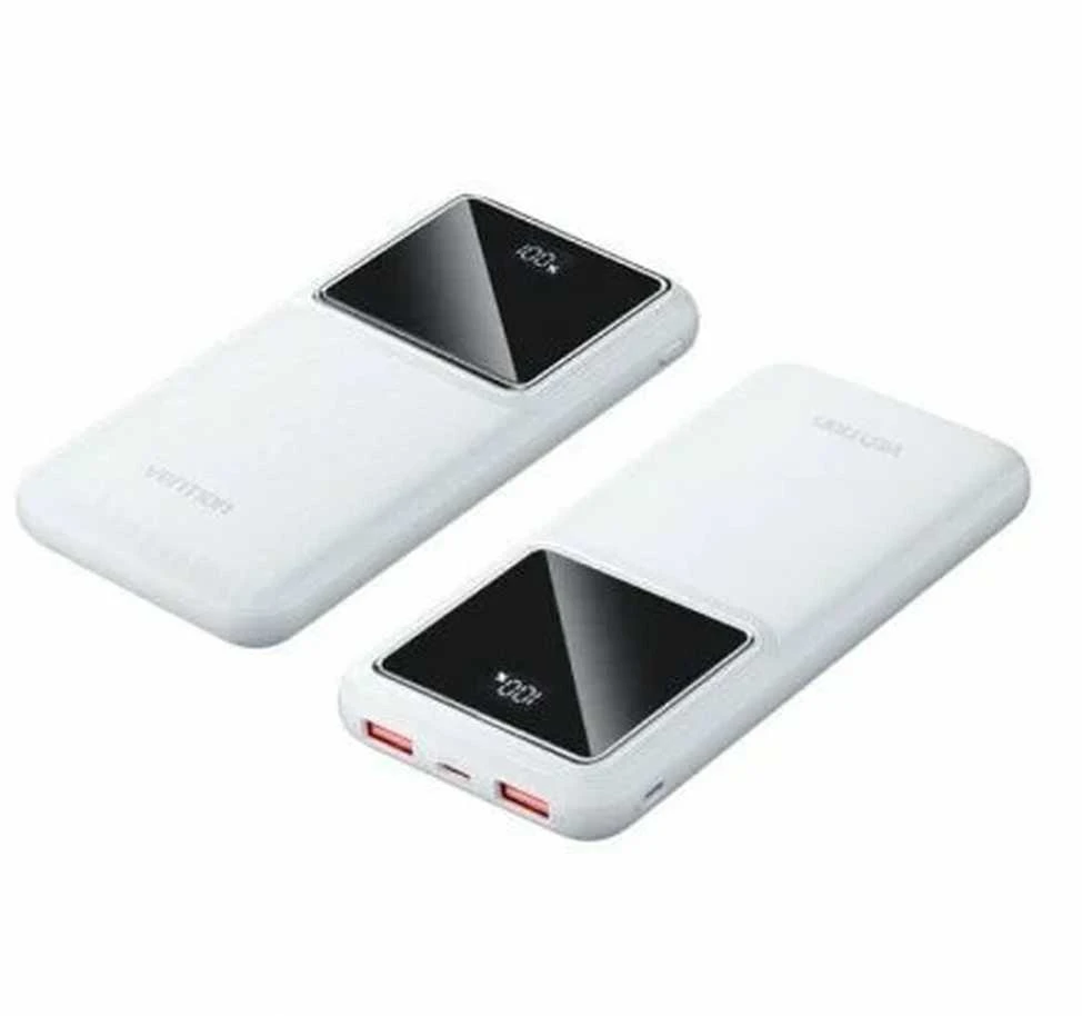 Vention Powerbank, ventiliacija, FHKW0, 10000 mAh, mikro USB, USB-C, 2xUSB-A, 22.5 W (balta)