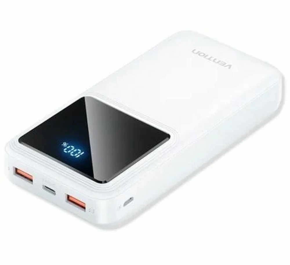 Vention Powerbank, ventiliacija, FHLW0, 20000 mAh, mikro USB, USB-C, 2xUSB-A, 22.5 W (balta)