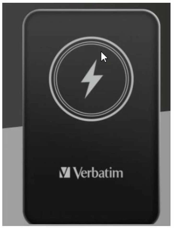 „Verbatim“ belaidis magnetinis išorinis akumuliatorius „n' Go“ 15 W 10000 mAh pilkas 32249