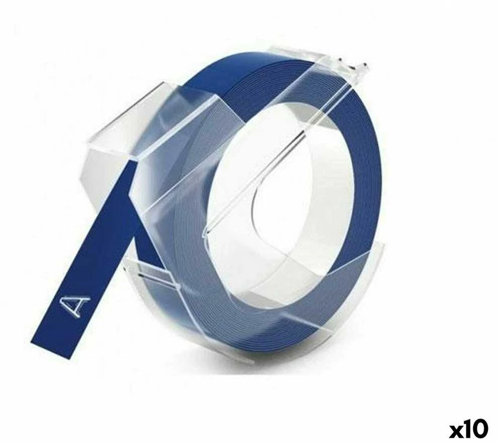 Etikečių juostelė Dymo 3D (S0898140) mechaniniam etikečių spausdintuvui, 9mm x 3m, mėlynos spalvos