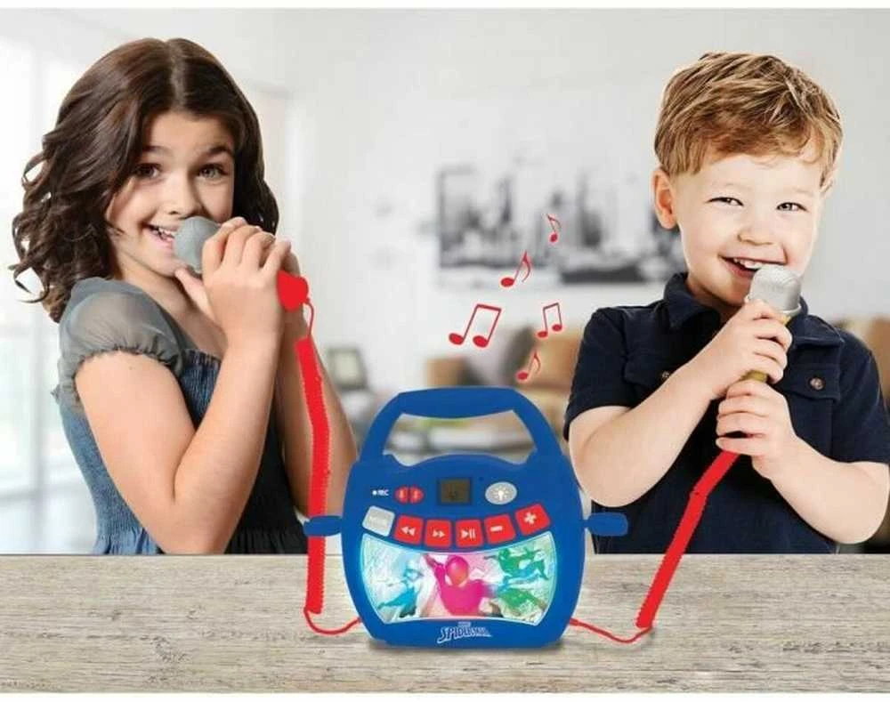 Lexibook - SpiderMan Portable Digital Music Player with 2 Mics and Lights (MP320SPZ)