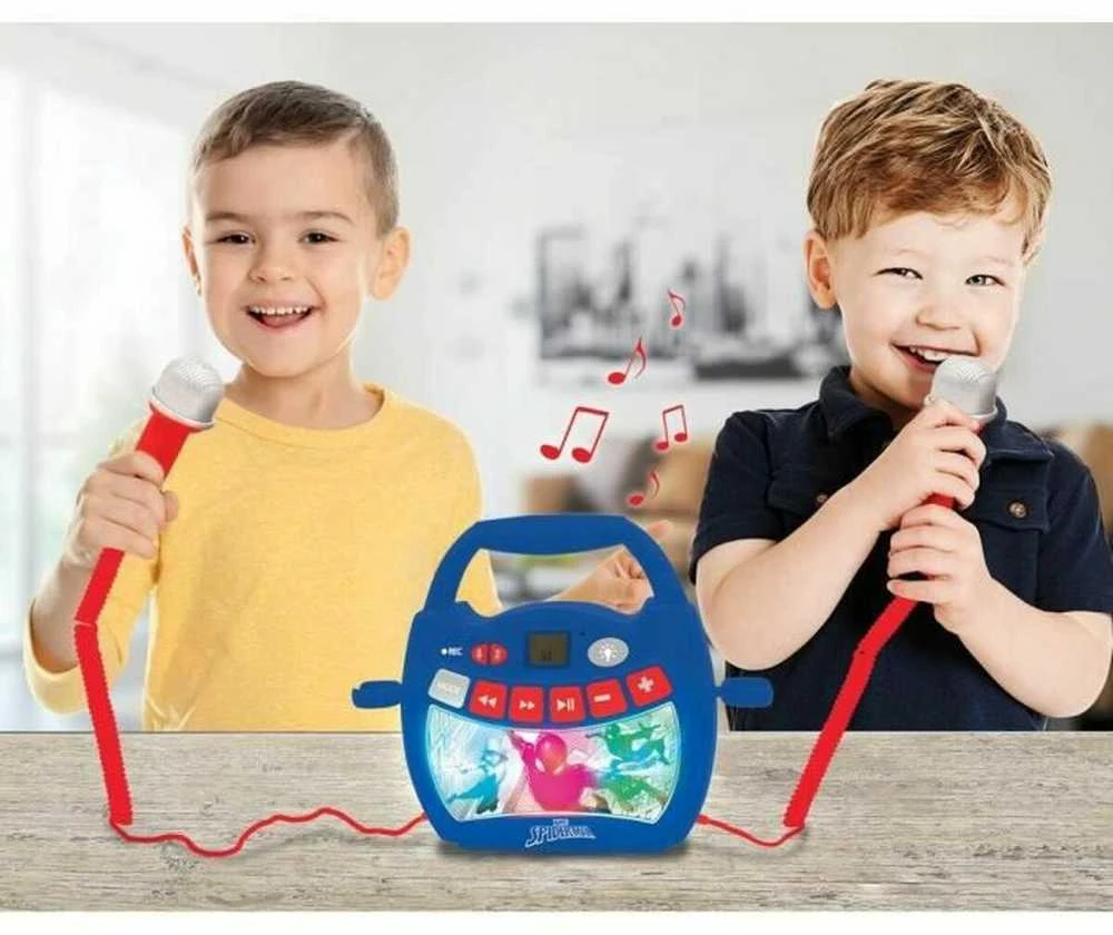 Lexibook - SpiderMan Portable Digital Music Player with 2 Mics and Lights (MP320SPZ)
