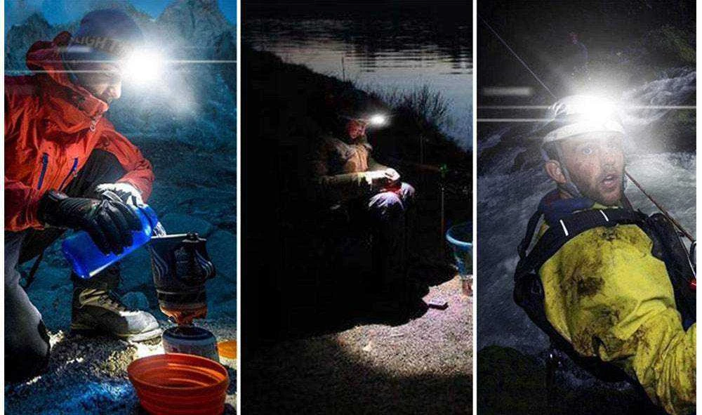 Trizand Galingas LED COB XPE prožektorius ant galvos