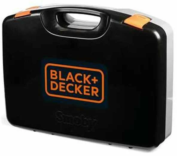 Black & Decker Juodas & Decker Dirbtuvės Smoby Juodas & Decker Bricolo Smart, juoda/pilka/oranžinė