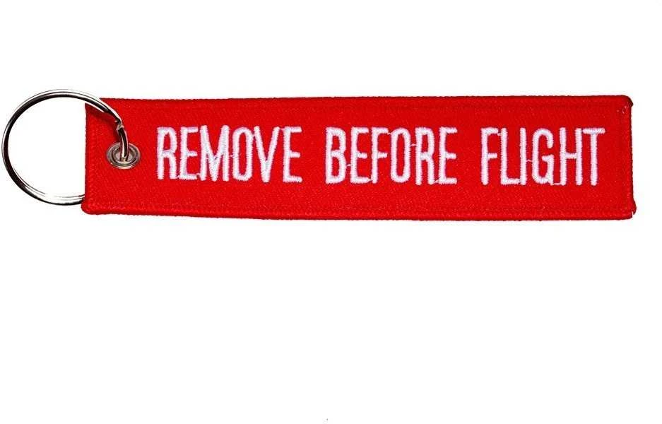 Raktų pakabukas "Remove before flight"
